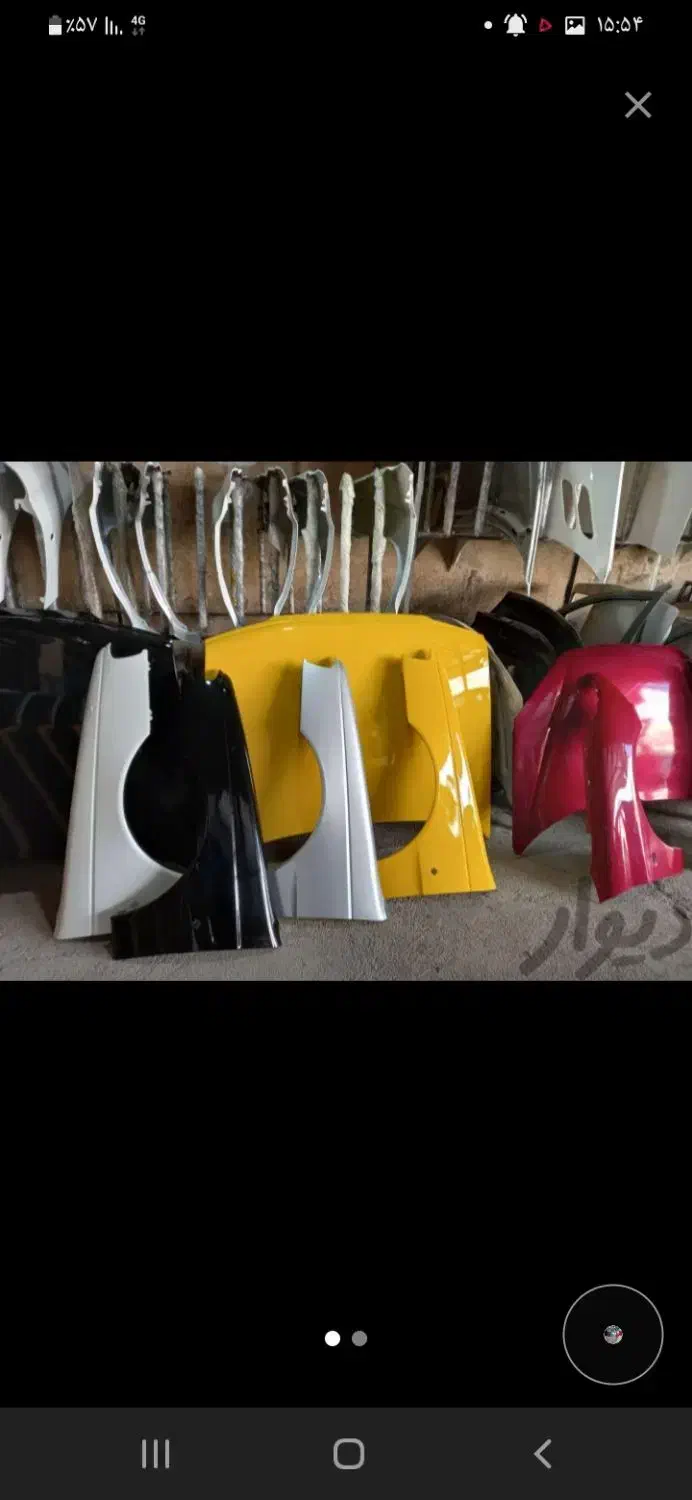 کاپوت درب گلگیر..رنگ کوره ای پژوسمندتیبا..|قطعات یدکی و لوازم جانبی|سیرجان, |دیوار