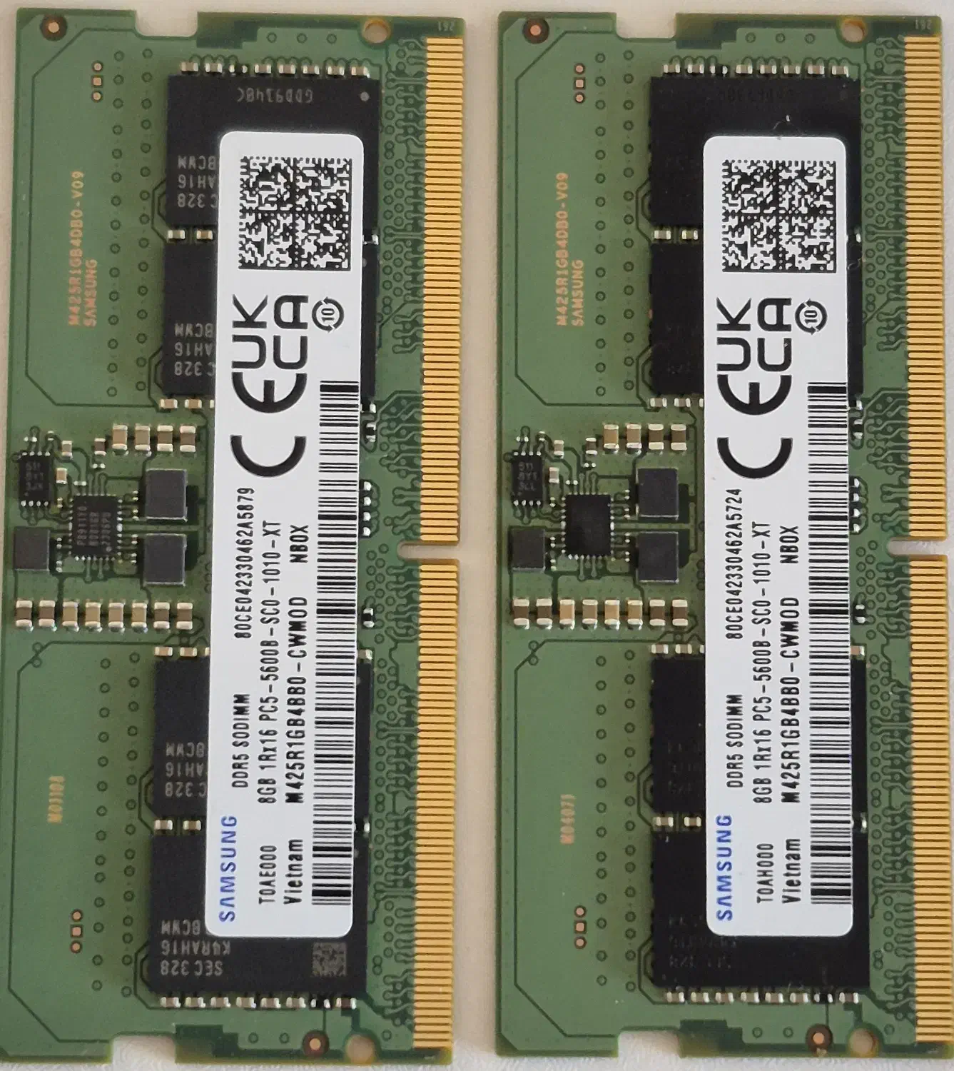 دو عدد رم لپ تاپ  DDR5-5600 سامسونگ لنوو - 8 گیگ|قطعات و لوازم جانبی رایانه|تهران, گیشا|دیوار