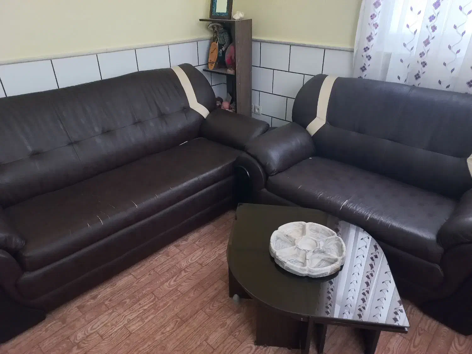 مبل چرم|مبلمان خانگی و میز عسلی|ساوه, |دیوار