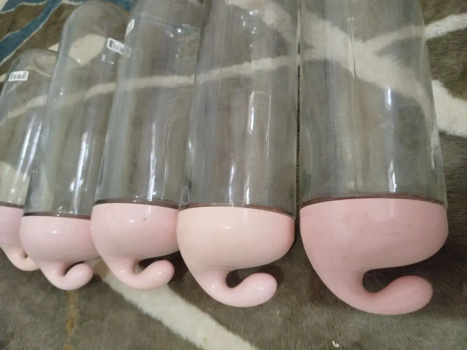 شیشه خوشکبار دهن دار ۵عددنو|ظروف نگهدارنده، پلاستیکی، یکبارمصرف|زاهدان, |دیوار