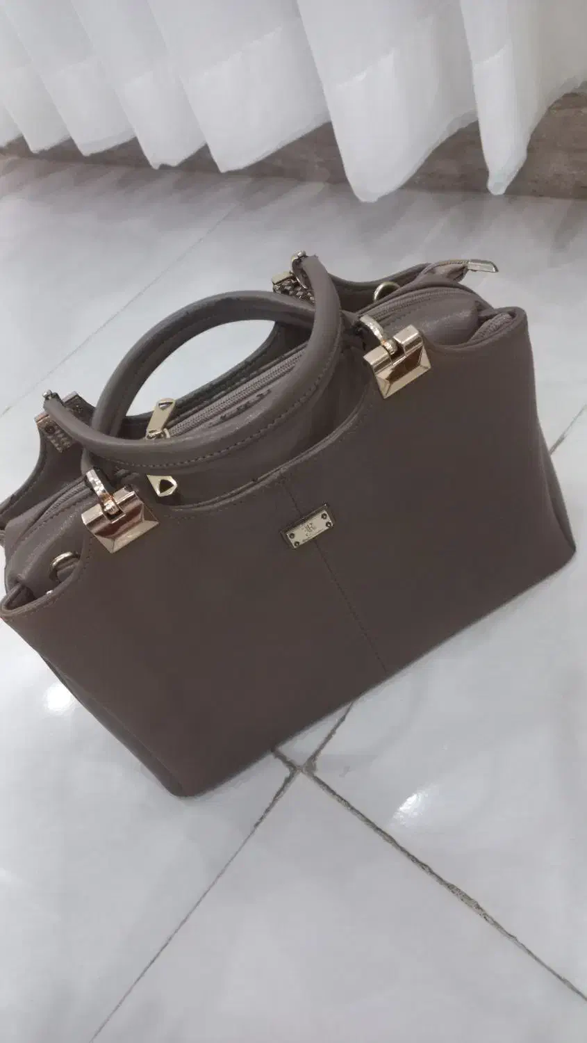 کیف و کفش ست رنگ نسکافه ای ، چرم اصل|کیف، کفش، کمربند|رشت, یخسازی|دیوار