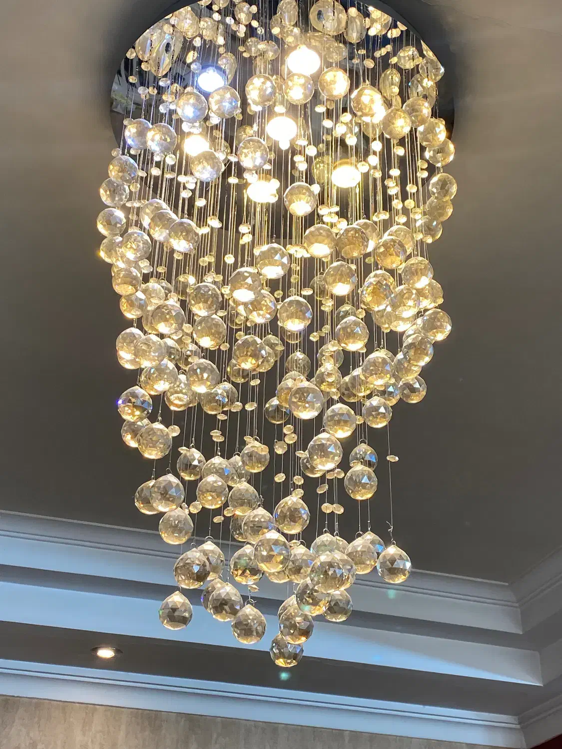 لوستر کریستال رنگ شامپاینی|لوستر و چراغ آویز|تهران, تهرانپارس غربی|دیوار