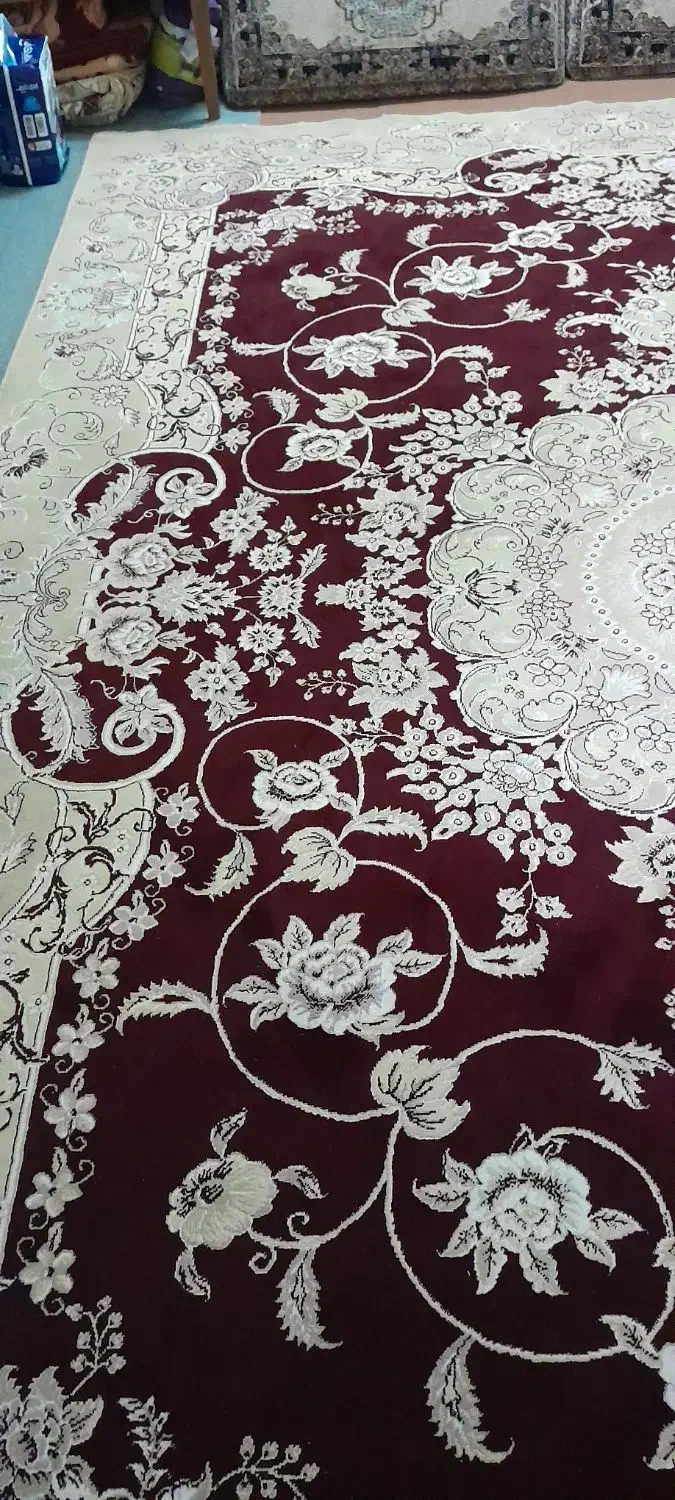 فرش 12 متری 500 شانه مشهد کاملا نو وسالم|فرش|گلپایگان, |دیوار