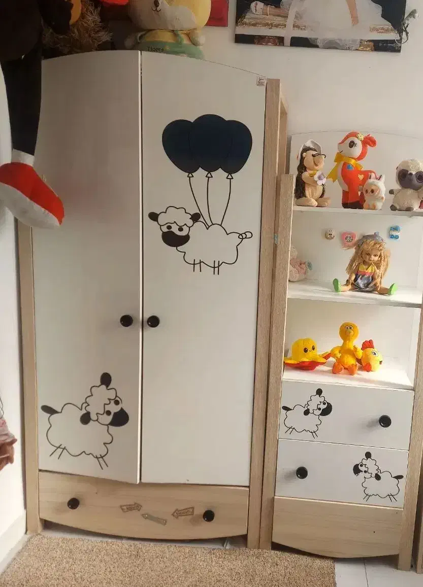 کمد ۲تیکه  کودک ونوجوان|جاکفشی، کمد، دراور|قرچک, شهرک طلائیه|دیوار