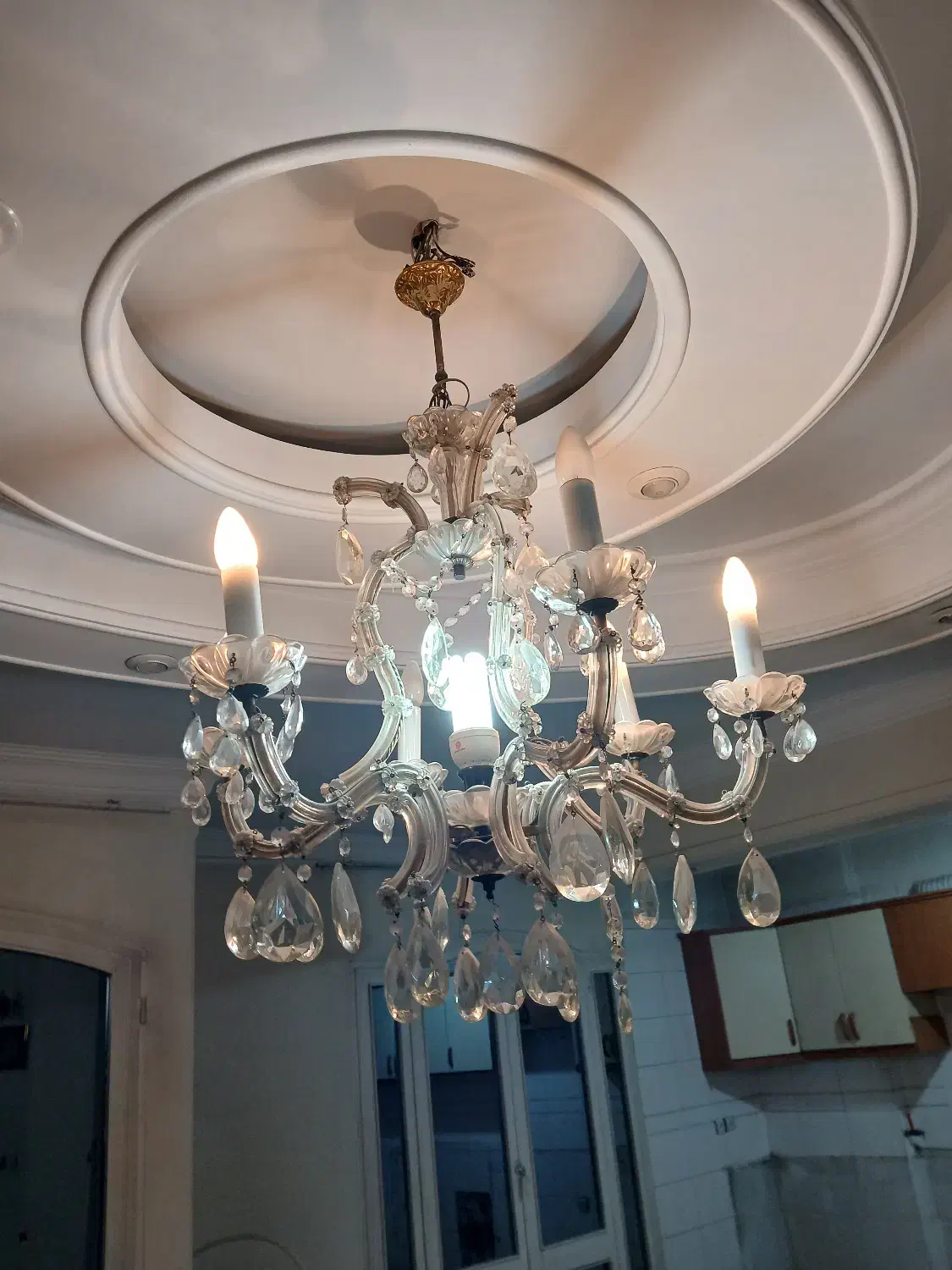 لوستر کریستال چک قدیمی و عتیقه|لوستر و چراغ آویز|تهران, لویزان|دیوار