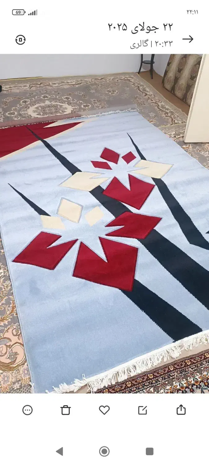 گلیم فرش(۳/۲)|گلیم، جاجیم، گبه|سنندج, |دیوار