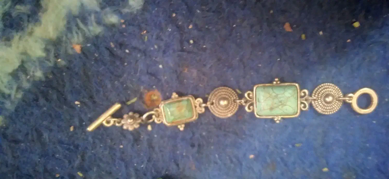 گردنبندنقره ودستبندفیروزه|زیورآلات و اکسسوری|گندمان, |دیوار