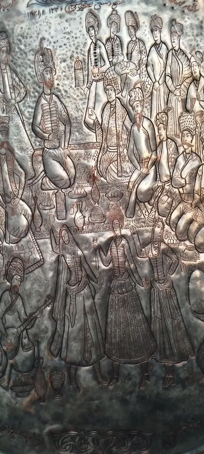 مجمعه ۱۲۰سانت قلمزنی|کلکسیون اشیاء عتیقه|مشهد, ابوذر|دیوار