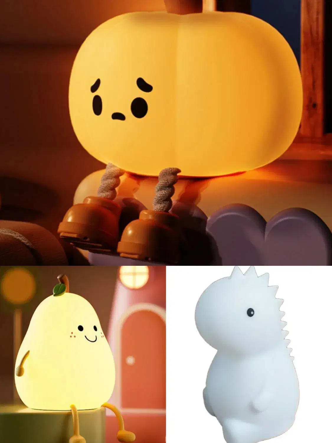 چراغ خواب سیلیکونی کدو،گلابی،دایناسور نسخه سفارشی|چراغ خواب و آباژور|مشهد, امام خمینی|دیوار