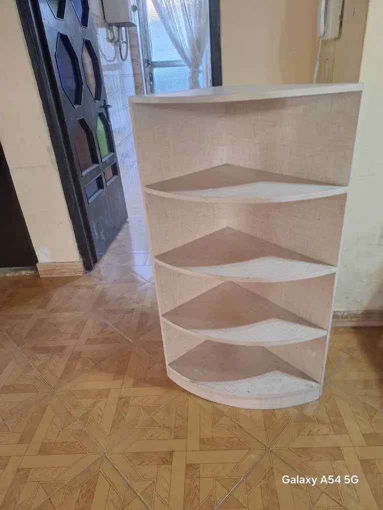 قفسه چوبی ام دی اف دست ساز هلالی|کتابخانه، شلف، قفسههای دیواری|رشت, فلسطین|دیوار