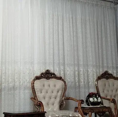 ۳۲متر پرده حریر|پرده، رانر، رومیزی|تربت‌حیدریه, قائم|دیوار