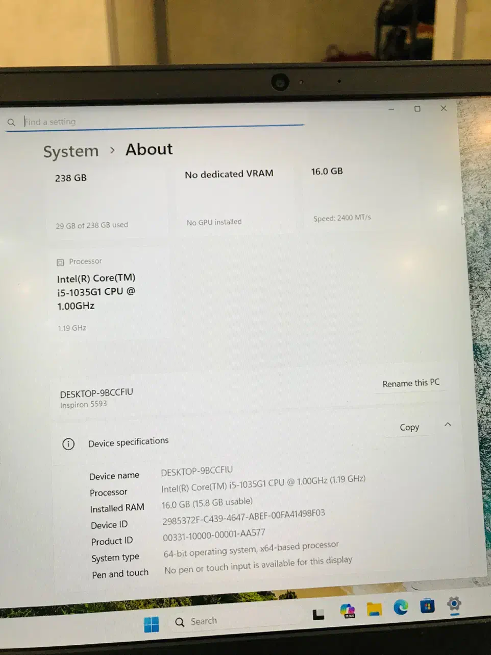 لپتاپ DELL 5593|رایانه همراه|شیراز, شهرک سراج|دیوار