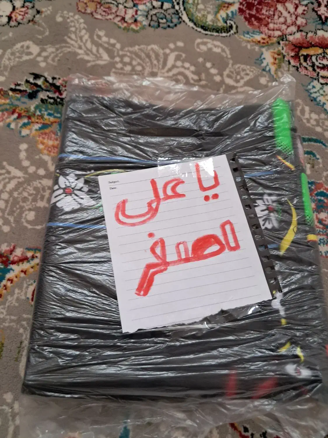 پرچم حضرت یاعلی اصغر دومتری|صنایع دستی و سایر لوازم تزئینی|آران و بیدگل, |دیوار