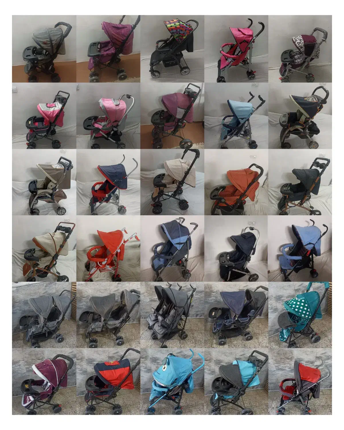 تعدادی کالسکه .عصایی. ساده . دوقلو.|کالسکه و لوازم جانبی|مشهد, عبادی|دیوار