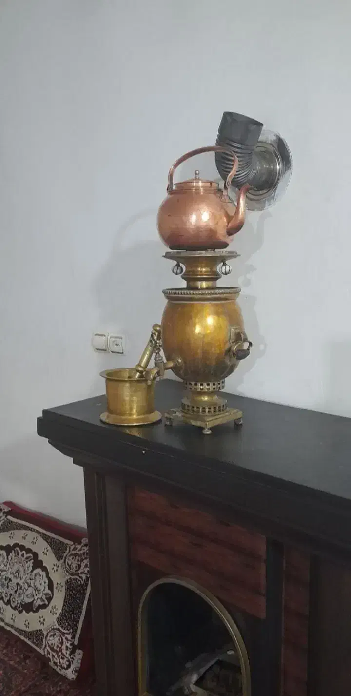 سماور زغالی قدیمی شش لیتر|سماور، چای‌ساز، قهوه‌ساز|مراغه, |دیوار