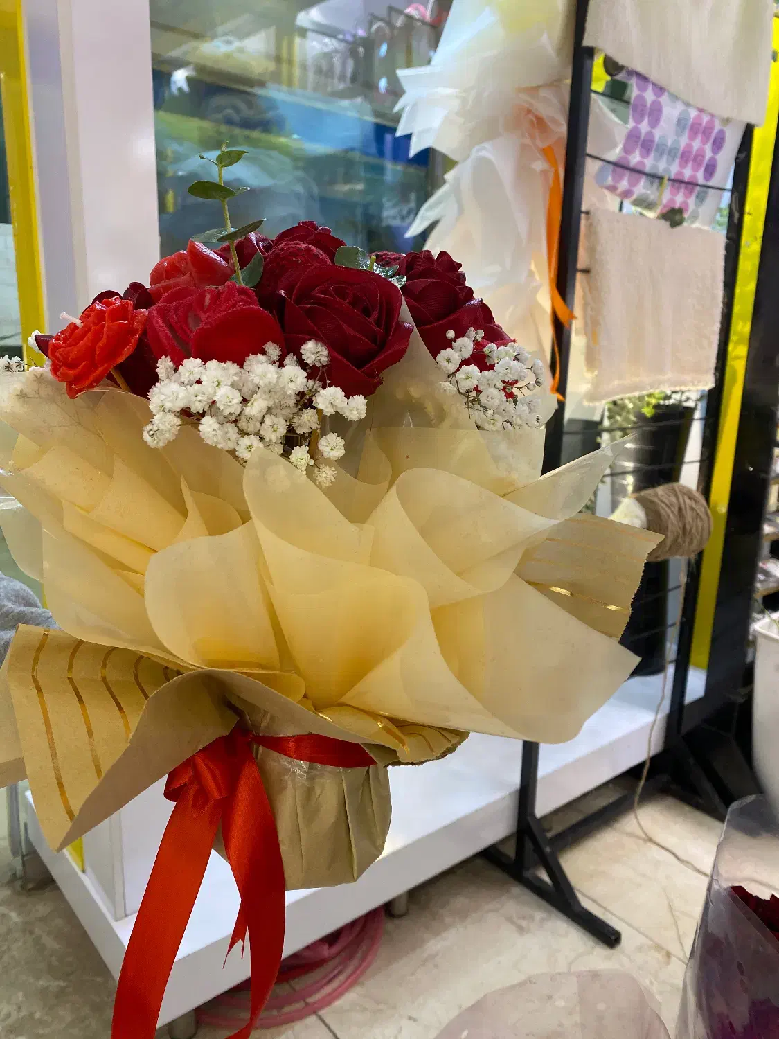 شمع گل مخملی فقط۳۰هزار|گل مصنوعی|قزوین, |دیوار