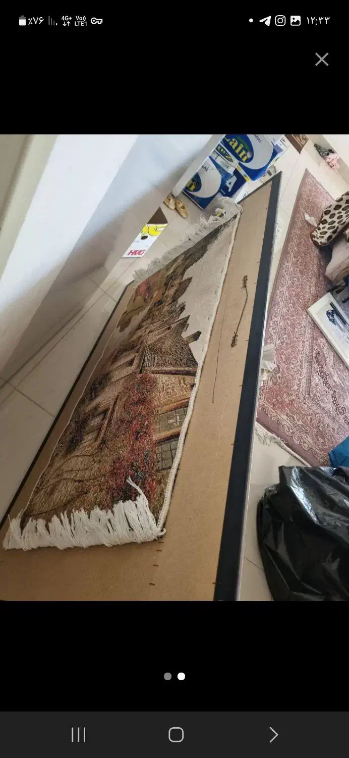 فروش تابلو فرش ماشینی بسیار زیبا و نو|تابلو فرش|سقز, |دیوار