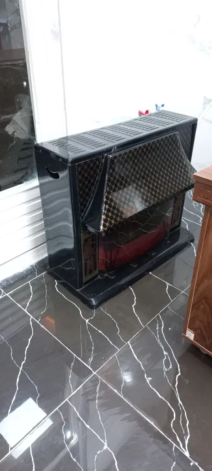 بخاری طرح شومینه تمیز|بخاری، هیتر، شومینه|سرعین, |دیوار