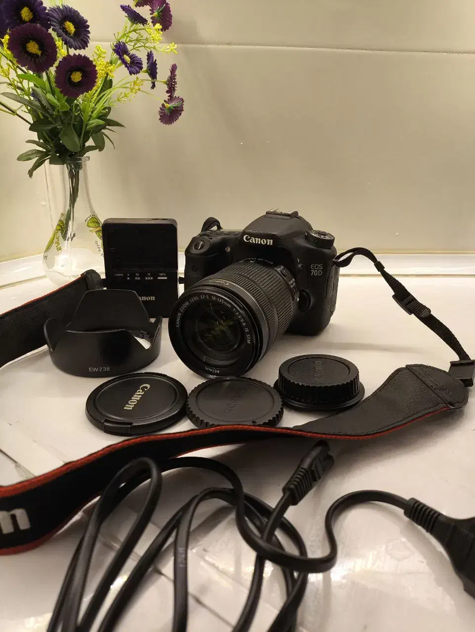 فروش دوربین کنون 70D با لنز و لوازم کامل|دوربین عکاسی و فیلم‌برداری|زاهدان, |دیوار