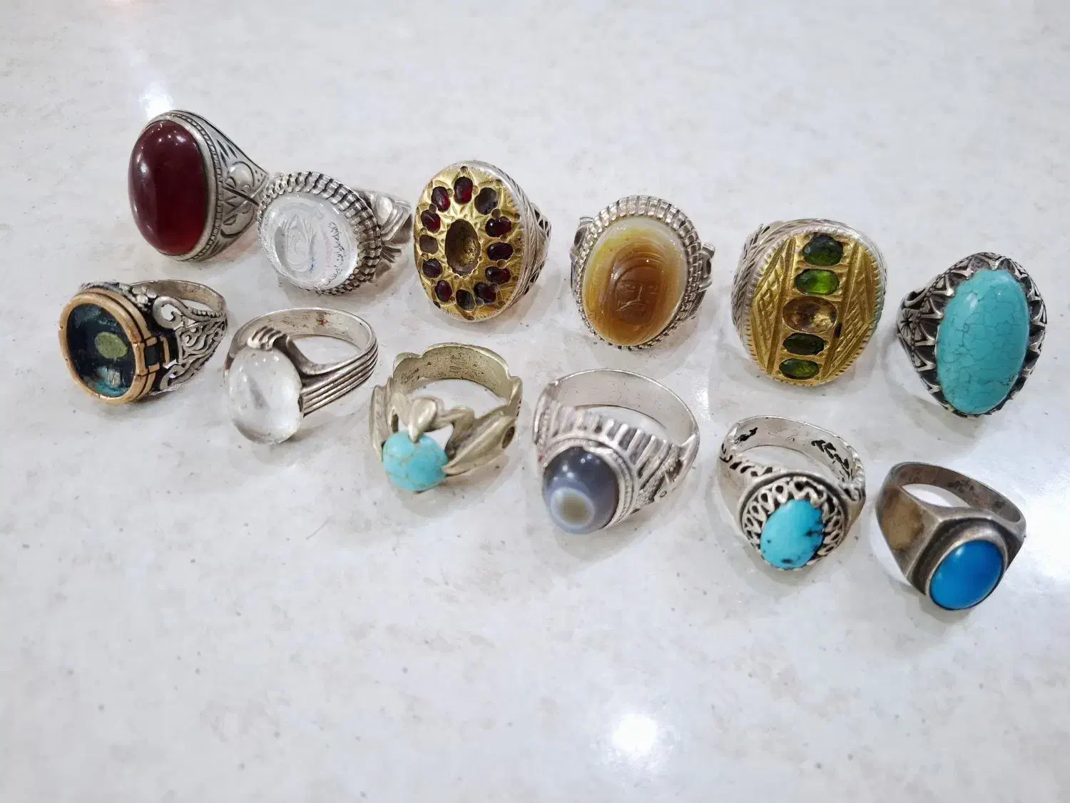 انگشتر نقره جدید و قدیمی|جواهرات|تهران, قصر فیروزه ۲|دیوار