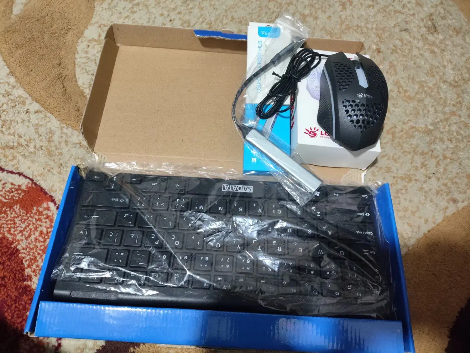 موس کیبورد برای موبایل و پیسی با یک عدد هاب|قطعات و لوازم جانبی رایانه|مشهد, حسینآباد|دیوار