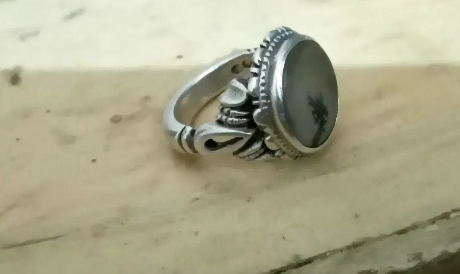 انگشتر نقره شجر رکاب قوی دست ساز چهار مهر|جواهرات|کوهدشت, |دیوار