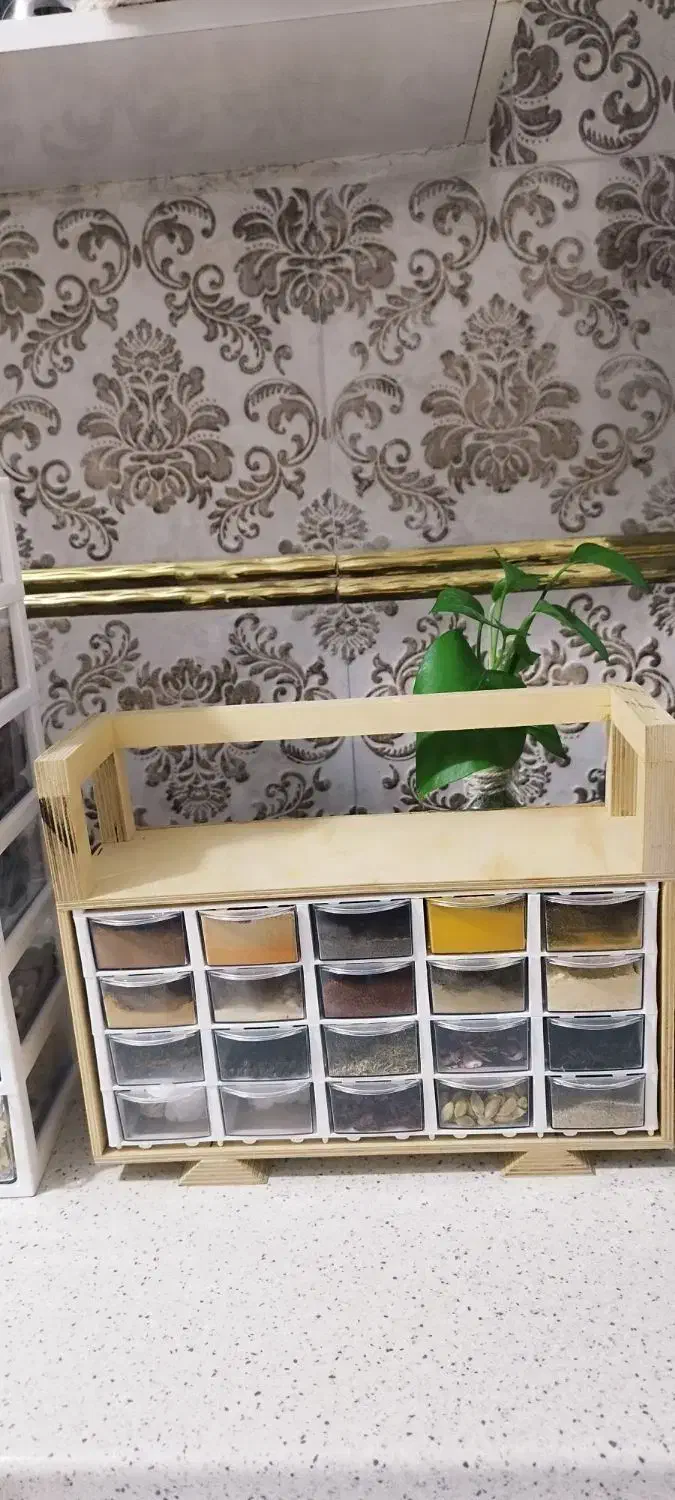 جا ادویه و حبوبات|ظروف نگهدارنده، پلاستیکی، یک‌بارمصرف|پرند, فاز ۶|دیوار