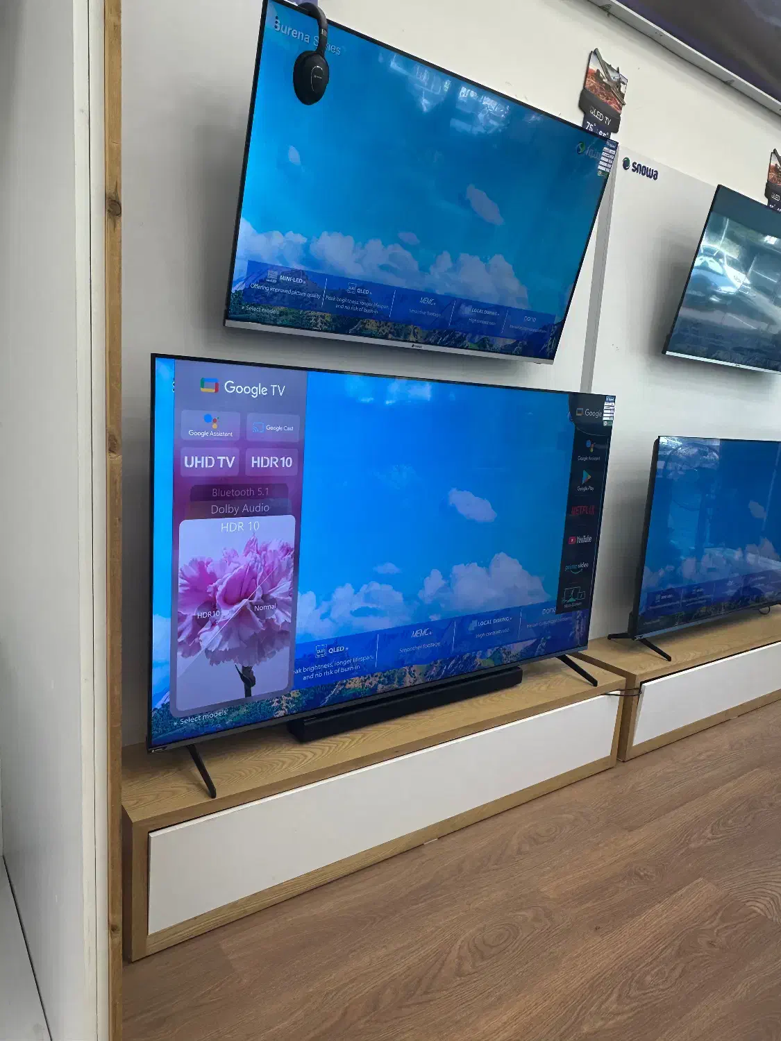 تلویزیون ۷۵ اینچ اسنوا گوگل تی وی|تلویزیون و پروژکتور|رشت, سعدی (تختی)|دیوار