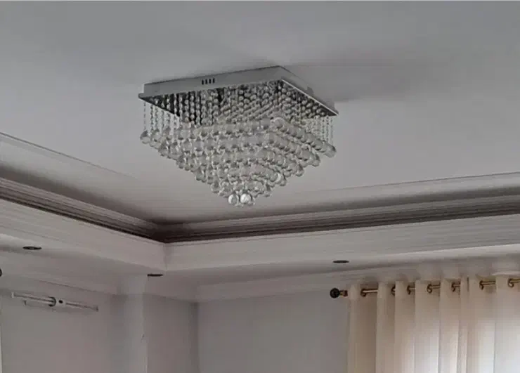 دو عدد لوستر سقفی کریستالی|لوستر و چراغ آویز|بابل, |دیوار