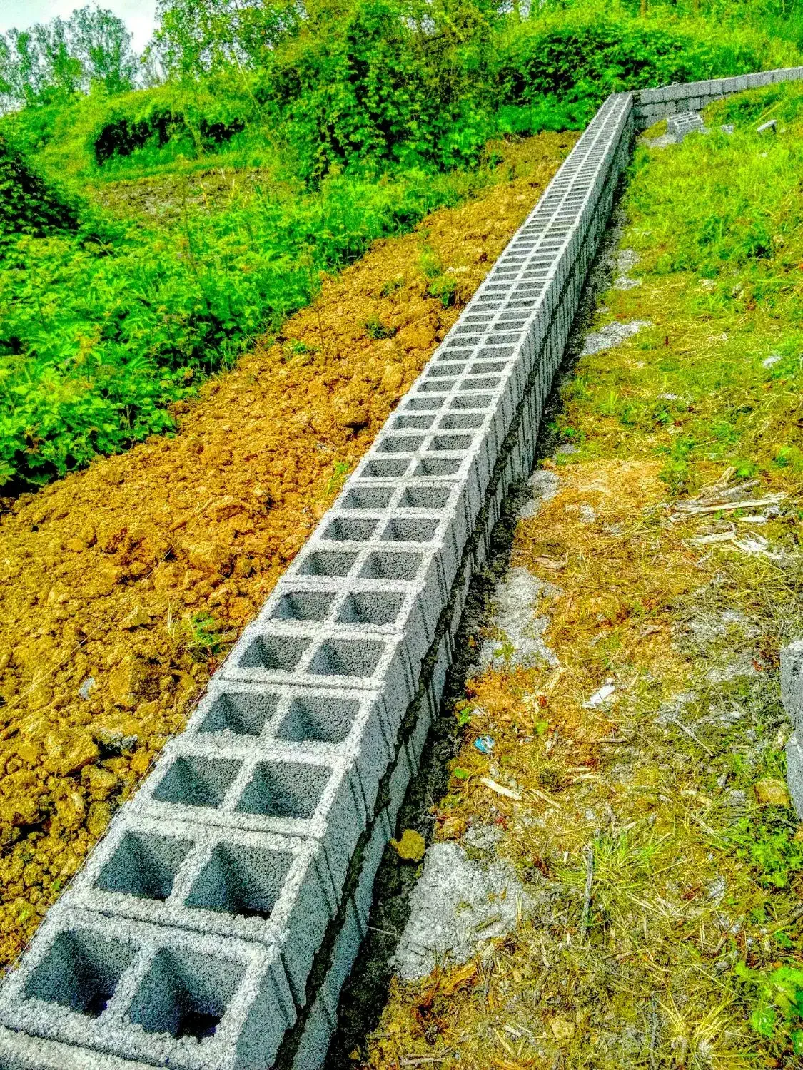 معماربنایی بلوک چینی سیمانکاری سیاه و سفید...|خدمات پیشه و مهارت|صومعه‌سرا, |دیوار