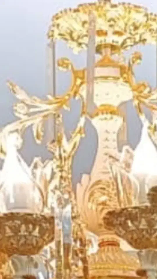 لوستر طلا سفید|لوستر و چراغ آویز|ارومیه, |دیوار