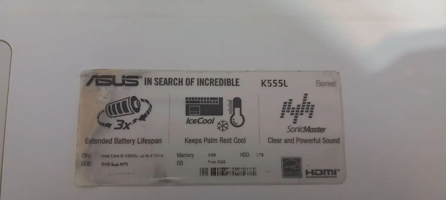 لپ تاپ ایسوس k555l|رایانه همراه|رشت, کوی مهر|دیوار