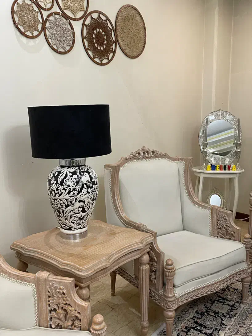 آباژور گل و مرغ اصفهان سفارشی سالم|چراغ خواب و آباژور|تهران, شکیبا|دیوار