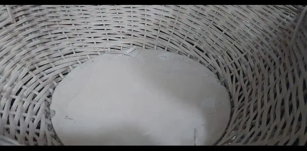 سبد حصیری سفید یلدایی|صنایع دستی و سایر لوازم تزئینی|اندیشه, اندیشه فاز ۱|دیوار