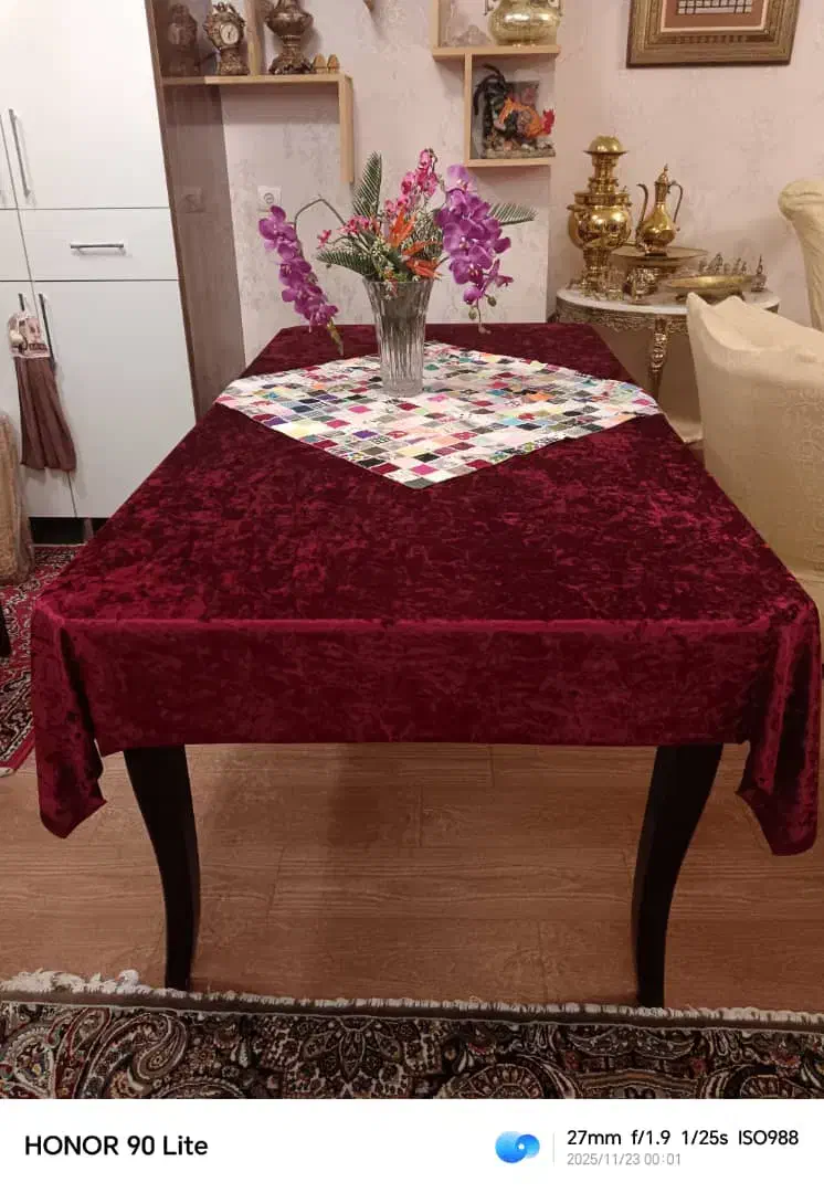 فقط میز ناهار خوری کاملا چوبی با شیشه ۱۰ میلی|میز و صندلی غذاخوری|تبریز, |دیوار