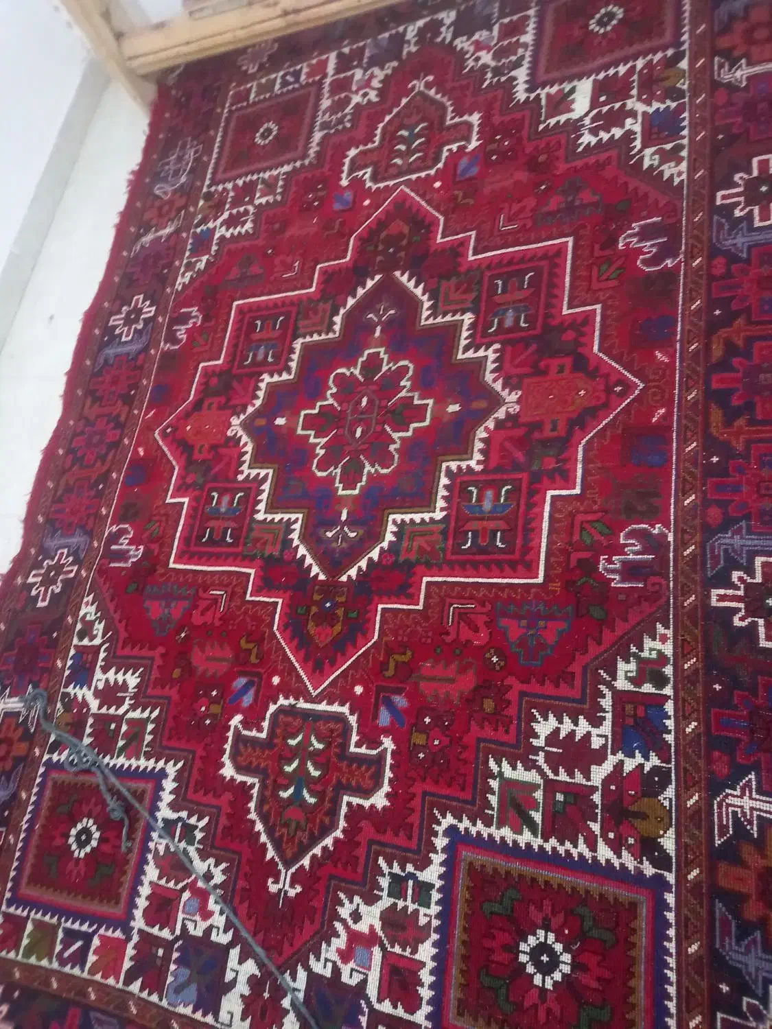 یک جفت فرش چشمه ورزان تازه از دار افتاده|فرش|اهر, |دیوار