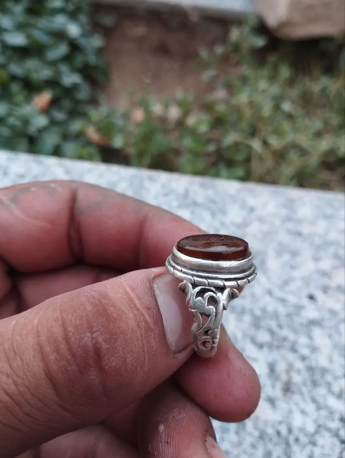 یک عدد انگشتر نقره کار دست قدیمی شرف شمس|جواهرات|فسا, |دیوار