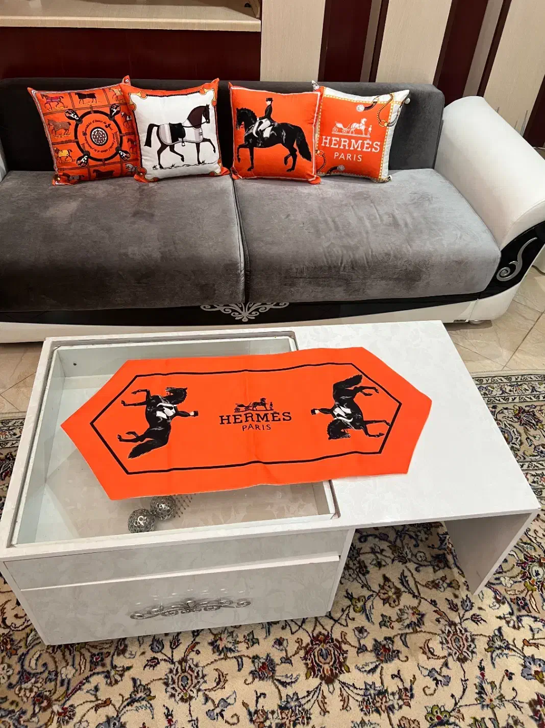 کاور کوسن طرح هرمس|پرده، رانر، رومیزی|کرج, عظیمیه|دیوار