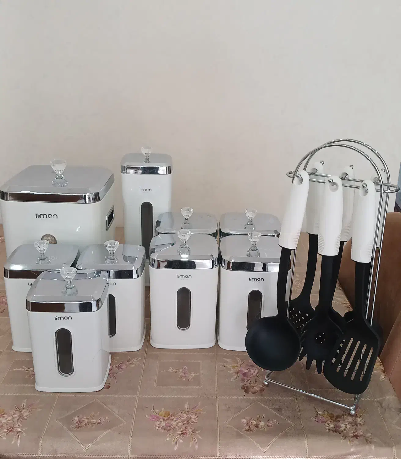 ظروف حبوبات ست|ظروف نگهدارنده، پلاستیکی، یک‌بارمصرف|آستارا, |دیوار