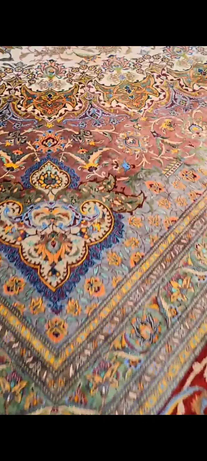 فرش تمام ابریشم|فرش|رشت, منظریه|دیوار