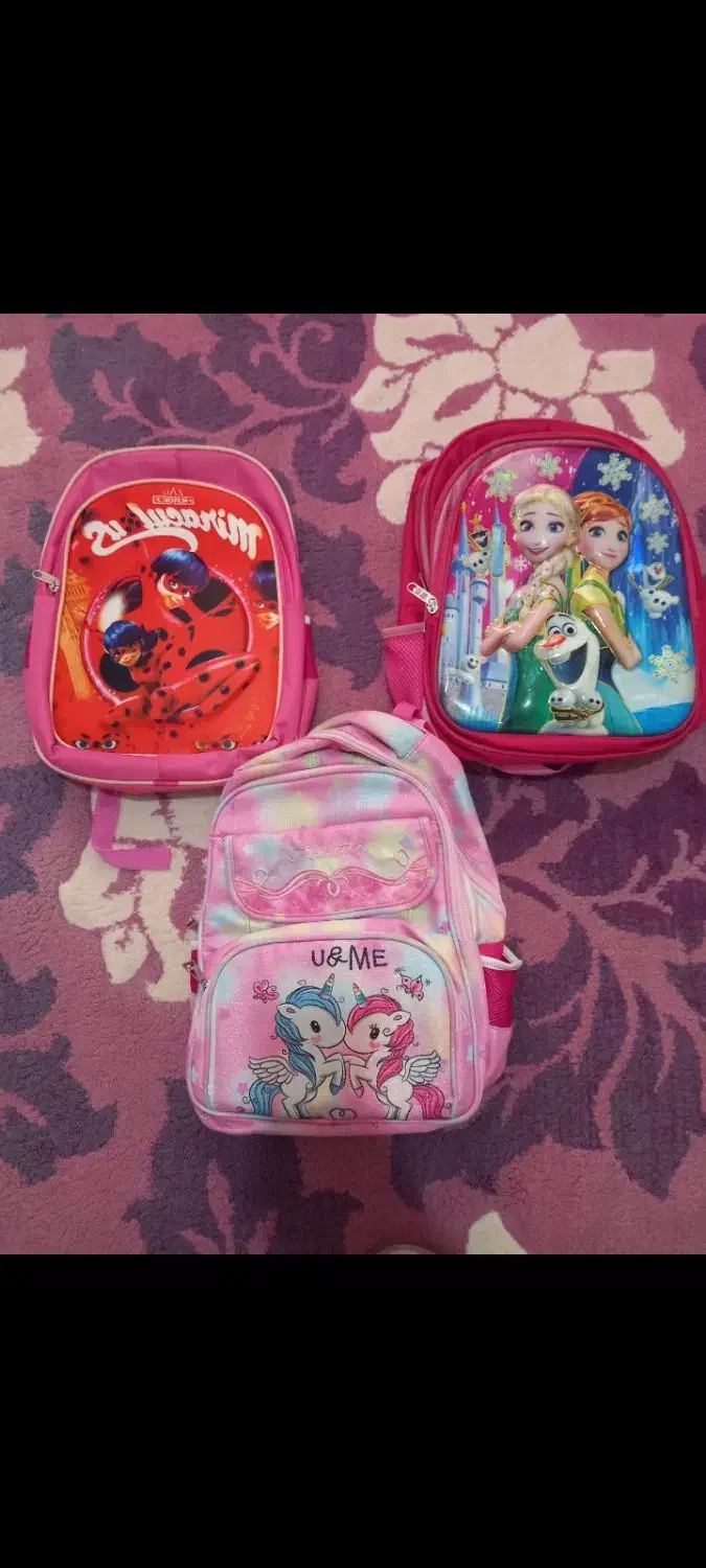 سه عدد کیف مدرسه کاملا سالم|کیف، کفش، کمربند|شهریار, شهرک وائین|دیوار