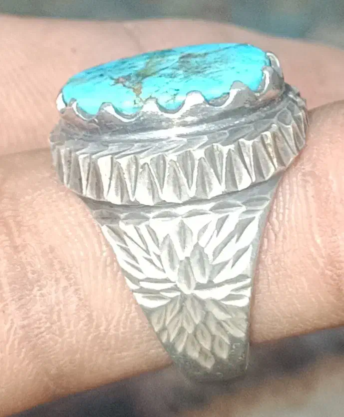 انگشتر نقره فیروزه نیشابور کار دست استاد حیدری|جواهرات|مشهد, نظام دوست|دیوار