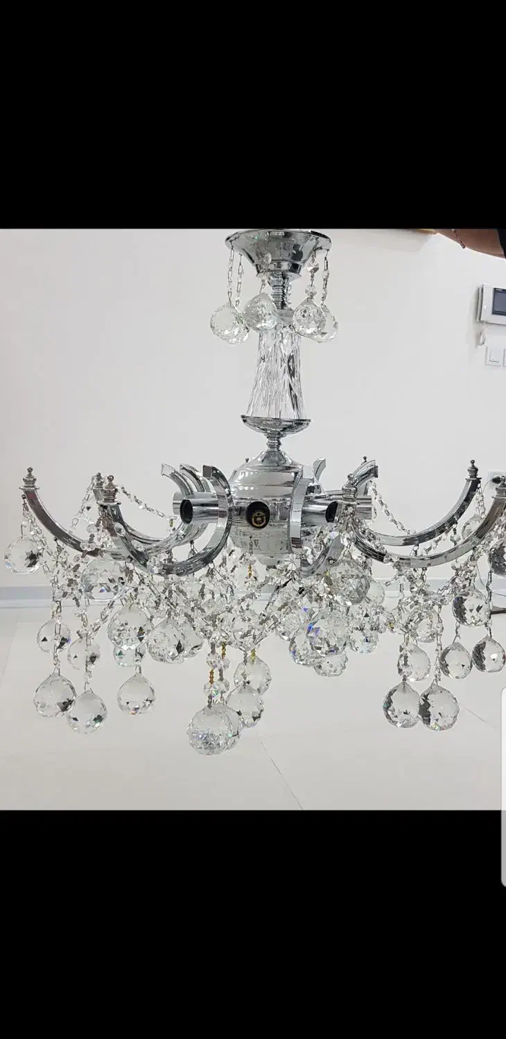 ۳ عدد لوستر بلوری کریستالی ۷ شاخه|لوستر و چراغ آویز|سرپل ذهاب, |دیوار