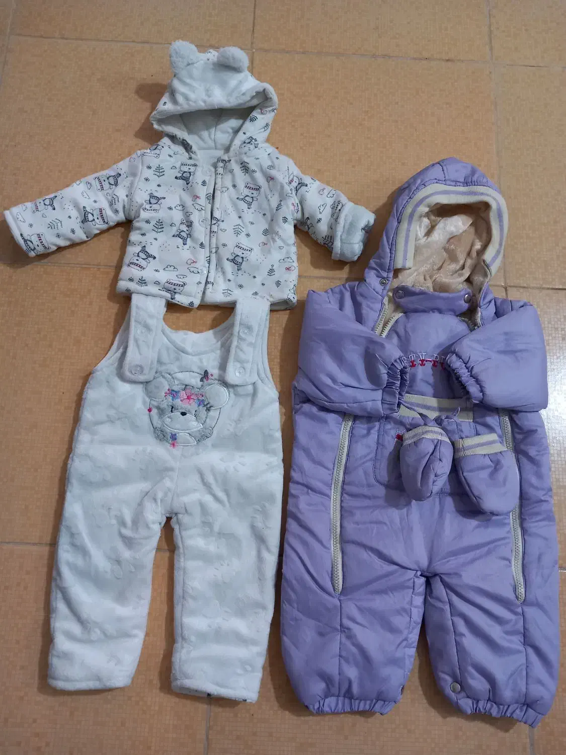 کاپشن وکلاه بچگانه تمیزوسالم|کفش و لباس بچه|ساوه, |دیوار