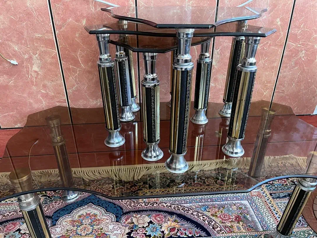 مبل ۷ نفره بامیزعلسی|مبلمان خانگی و میز عسلی|خمینی‌شهر, |دیوار