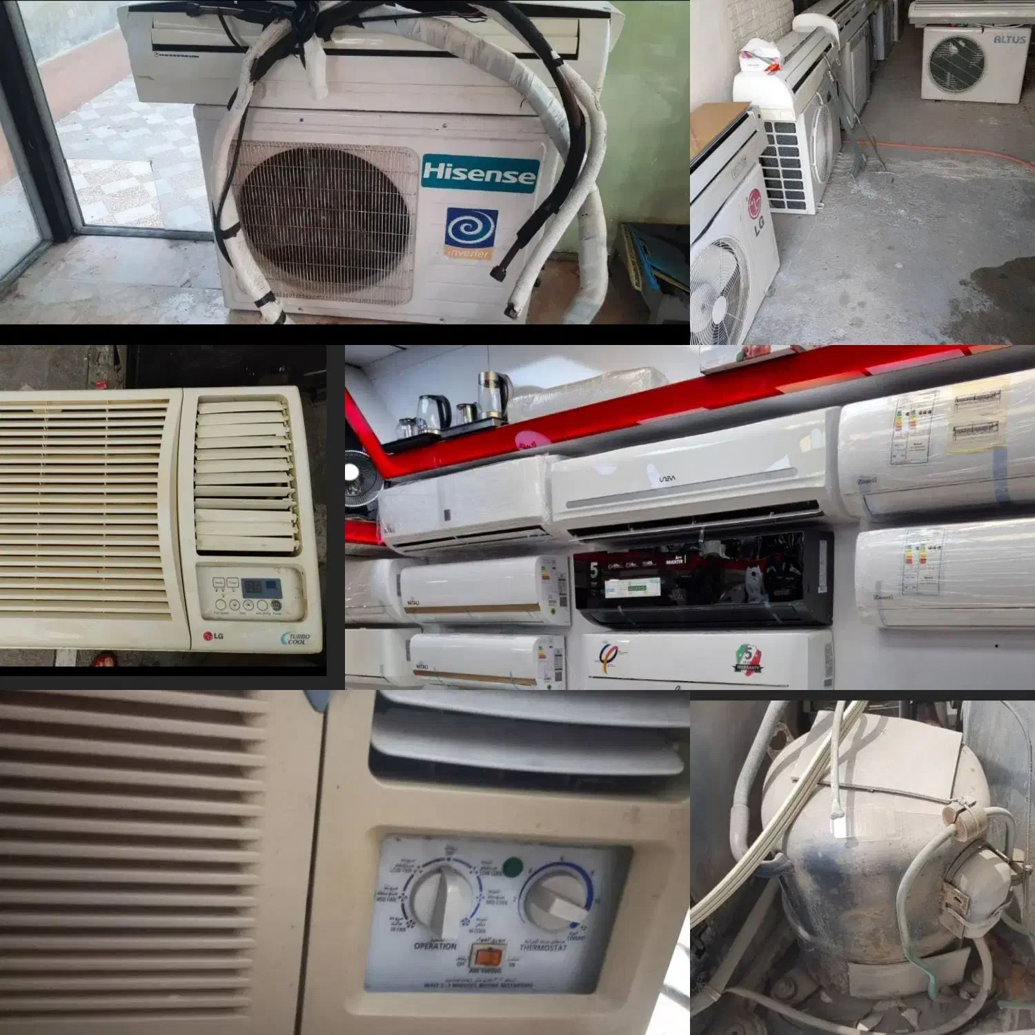 فروش خرید انواع کولر اوجنرال واسپیلت سالم سوخته|کولر گازی و فن‌کوئل|رشت, معلم|دیوار