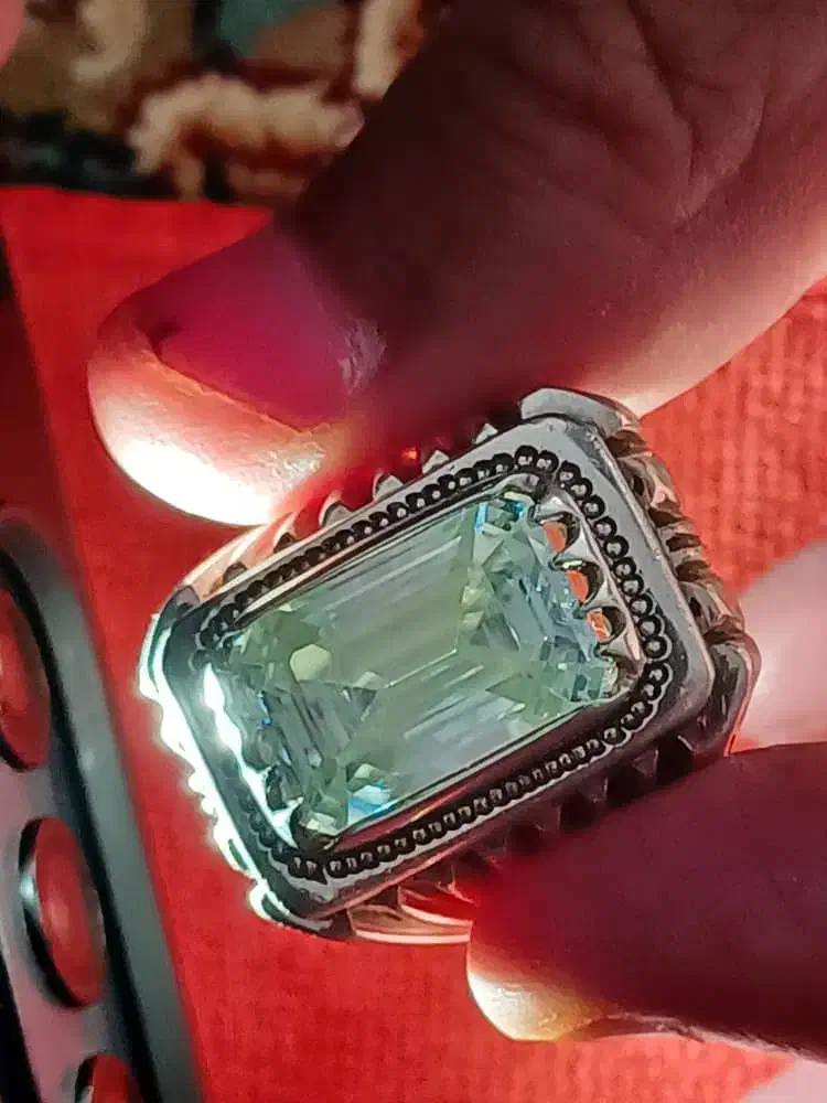 انگشتر خارجی نقره با نگین الماس باسختی۱۰|جواهرات|ارومیه, |دیوار