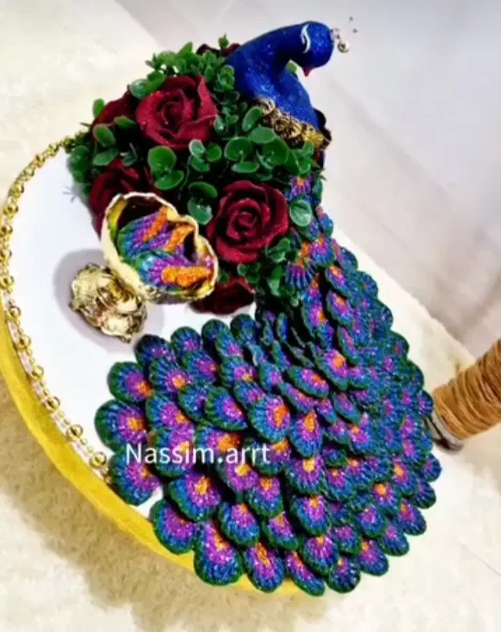 تزیین دسته گل وسینی حنا|گل مصنوعی|شهرضا, |دیوار