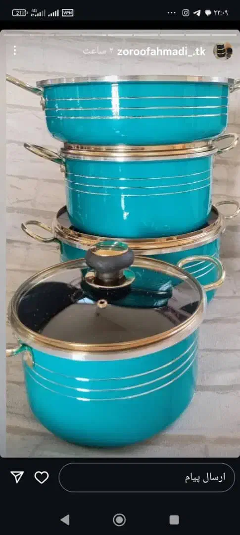 قابلمه های گرانیتی در رنگ بندی مختلف جنس ضخیم|ظروف پخت‌وپز|رامسر, |دیوار