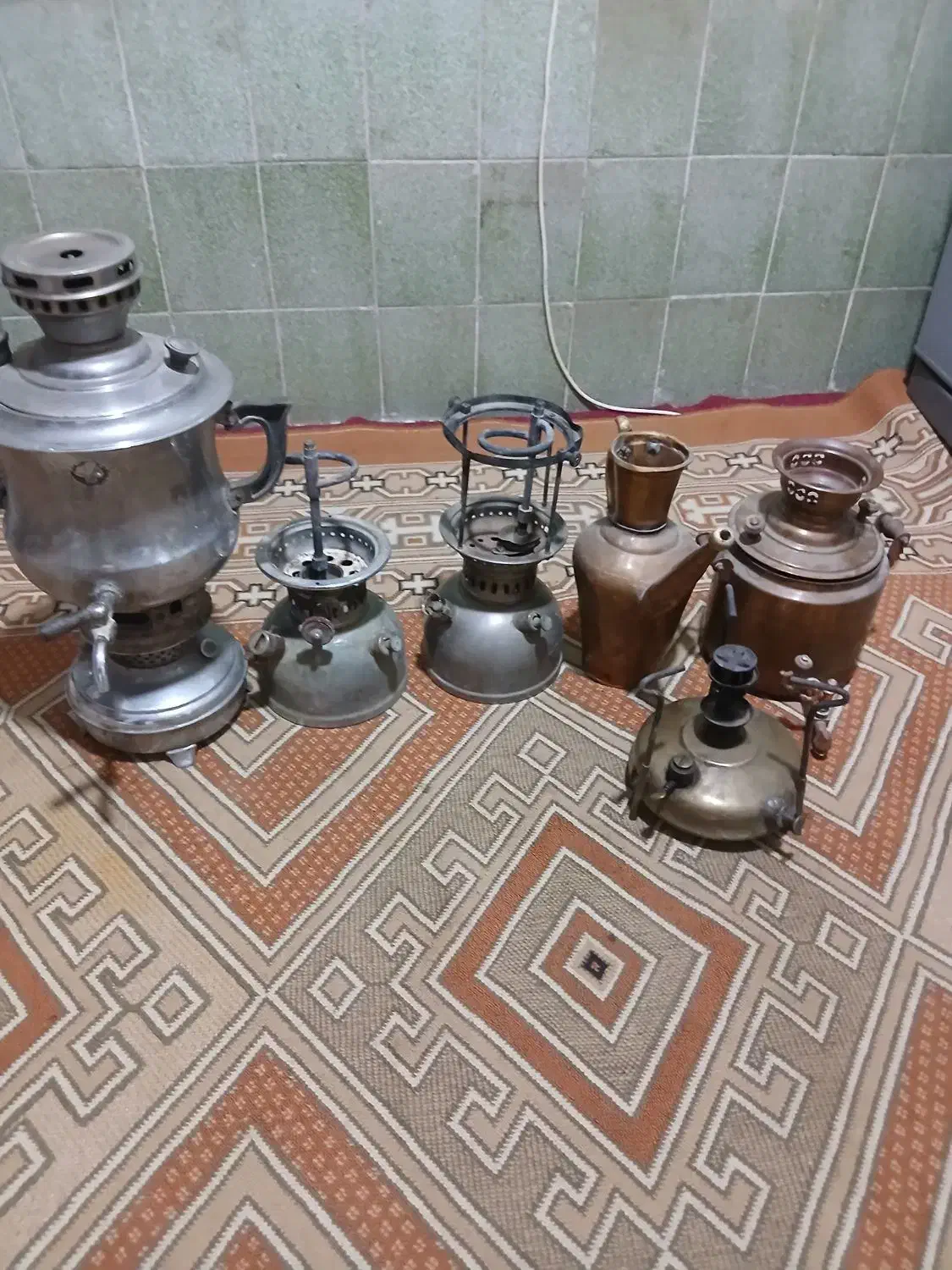 چراغ نفتی وسماور نفتی قدیمی|کلکسیون اشیاء عتیقه|مشهد, پنجتن|دیوار